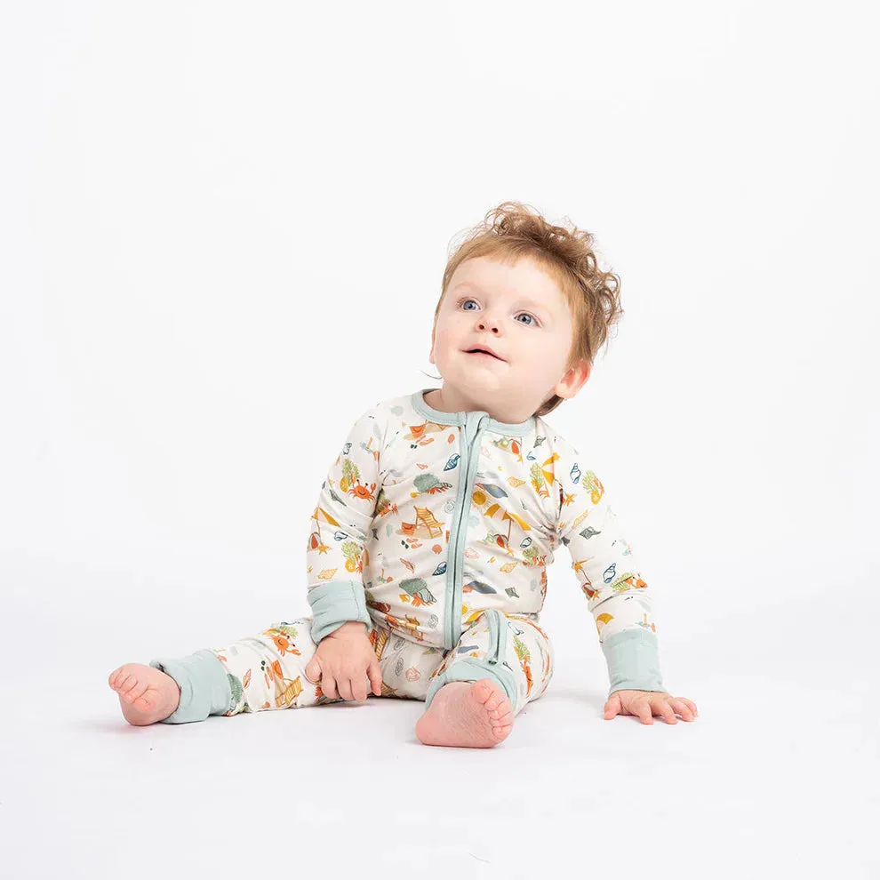 Emerson and Friends Beach Day Bamboo Convertible Baby Pajama
