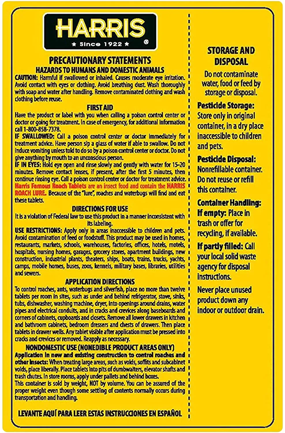 Harris Famous Roach Tablets (6 oz., 2-Pack)