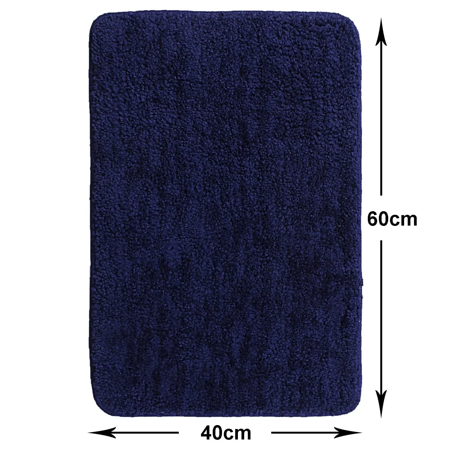 Kuber Industries Microfiber Shaggy Doormats|Non-Slip Water Absorbant Floor mat|Entrance Mat for Kitchen,Bedside,Door,Living,Prayer Room,60x40 cm,Pack of 2 (Blue & Gray)
