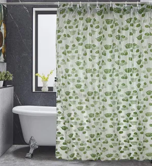 Kuber Industries Shower Curtain & Bathmat Set | Non-Slip Bath mats for Bathroom | Easy-Slide Curtains | Polyester Curtain or Bathmat for Bath Décor | YF6-3T | 18 Pcs Set | Multicolor