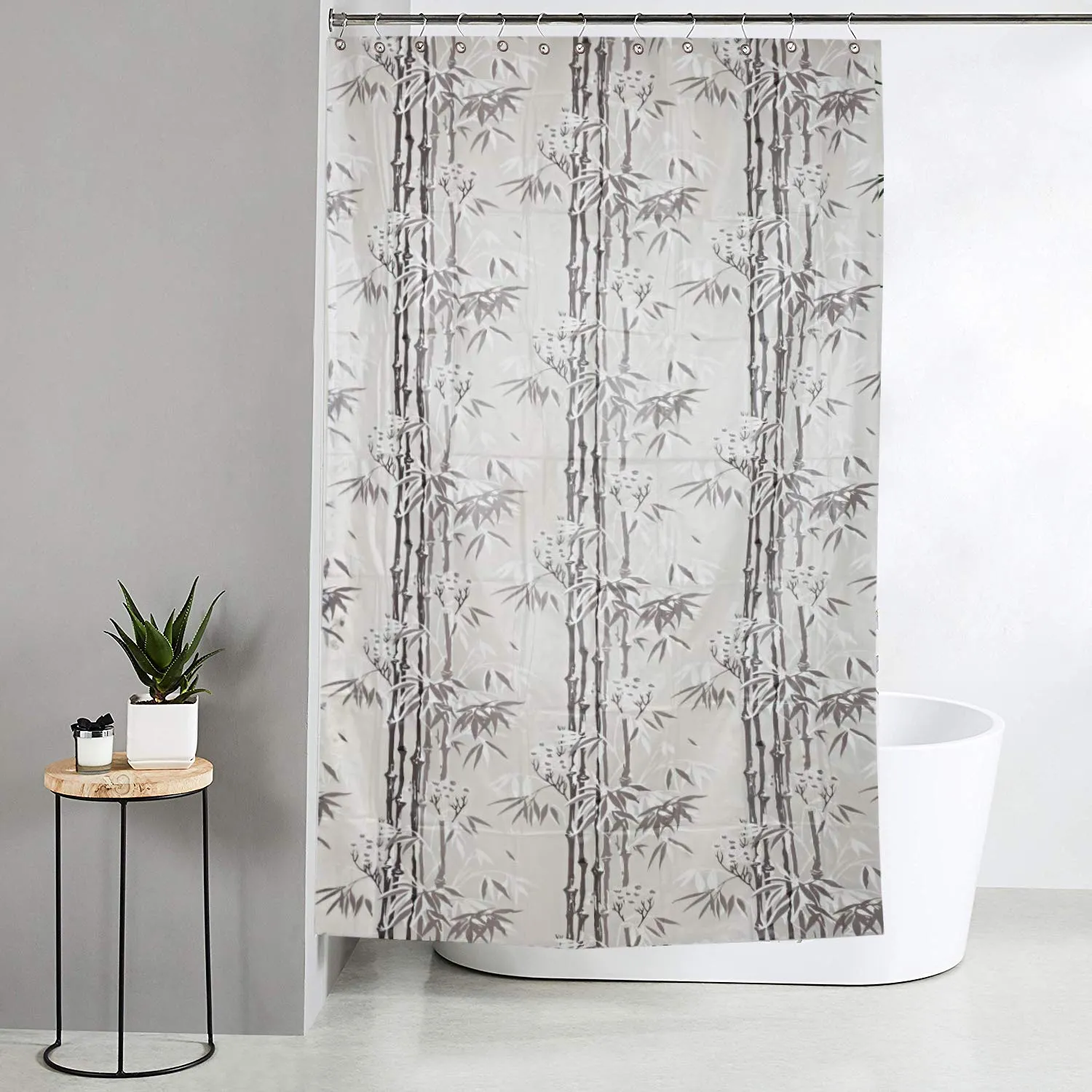 Kuber Industries Shower Curtain & Bathmat Set | Non-Slip Bath mats for Bathroom | Easy-Slide Curtains | Polyester Curtain or Bathmat for Bath Décor | YX0136-3T | 15 Pcs Set | Multicolor