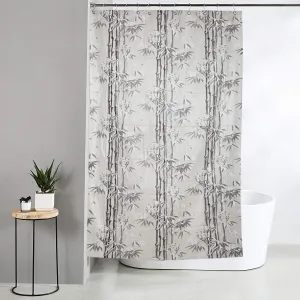 Kuber Industries Shower Curtain & Bathmat Set | Non-Slip Bath mats for Bathroom | Easy-Slide Curtains | Polyester Curtain or Bathmat for Bath Décor | YX0136-3T | 15 Pcs Set | Multicolor