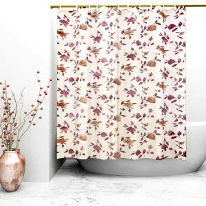 Kuber Industries Shower Curtain & Bathmat Set | Non-Slip Bath mats for Bathroom | Easy-Slide Curtains | Polyester Curtain or Bathmat for Bath Décor | YX0154-3T | 6 Pcs Set | Multicolor
