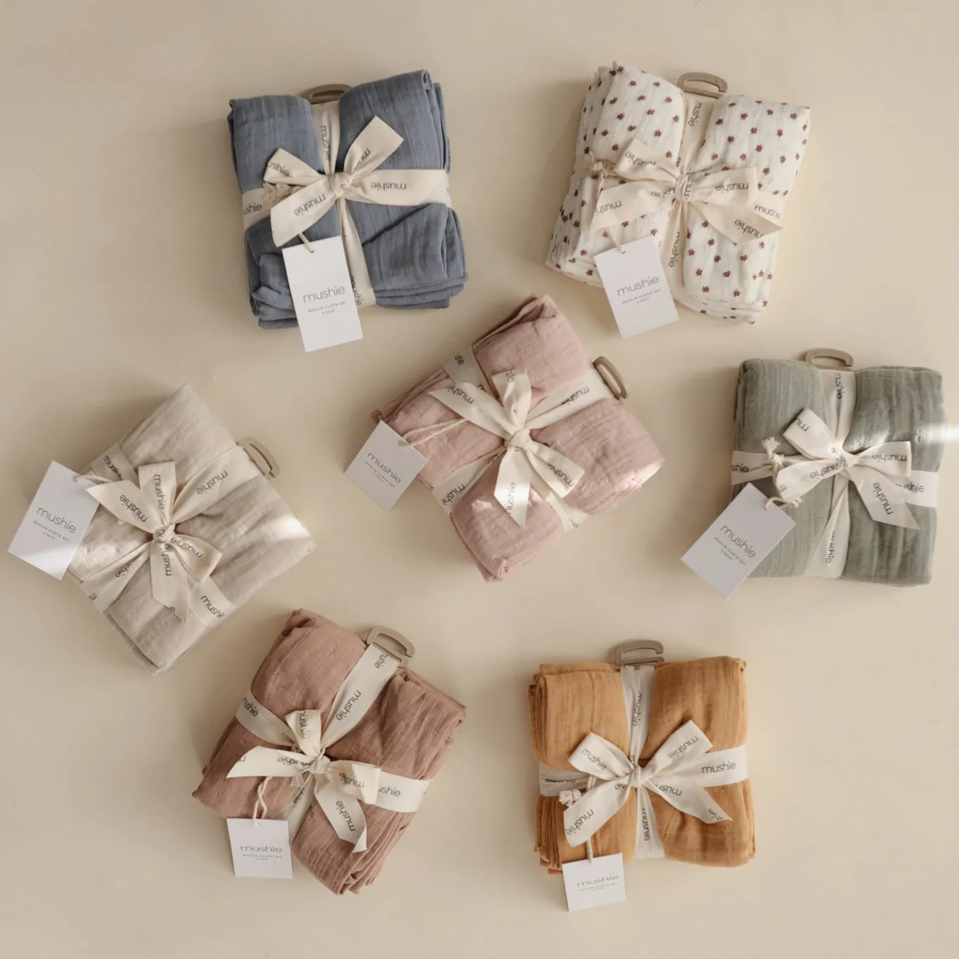 Muslin Cloths 3-Pack (Blush)
