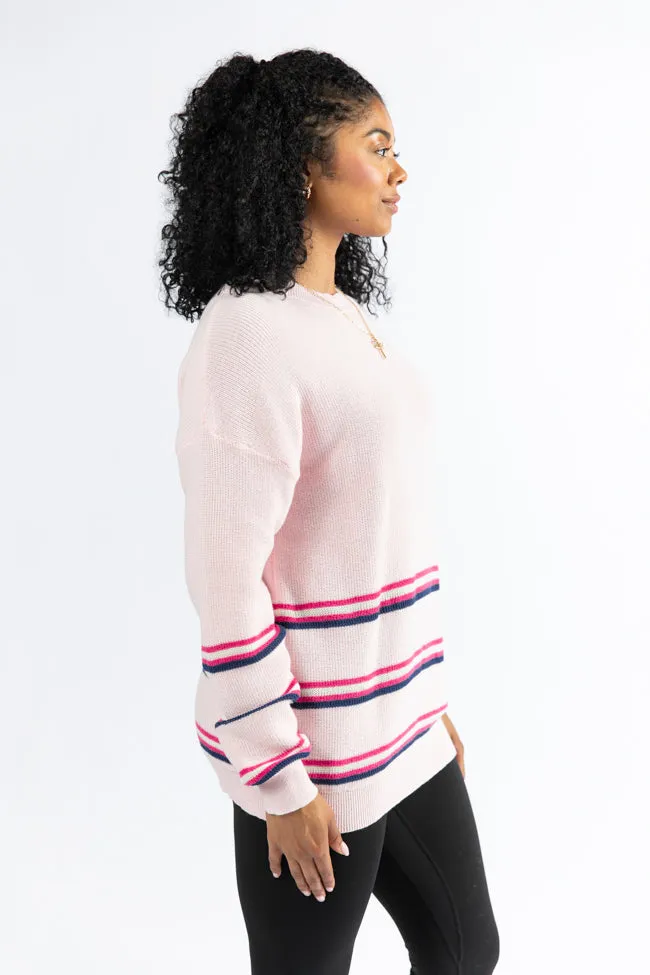 Seeing Stripes Pink and Purple Striped Sweater SALE