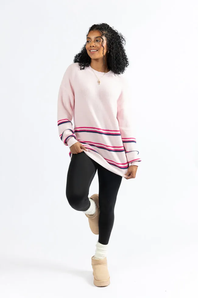 Seeing Stripes Pink and Purple Striped Sweater SALE