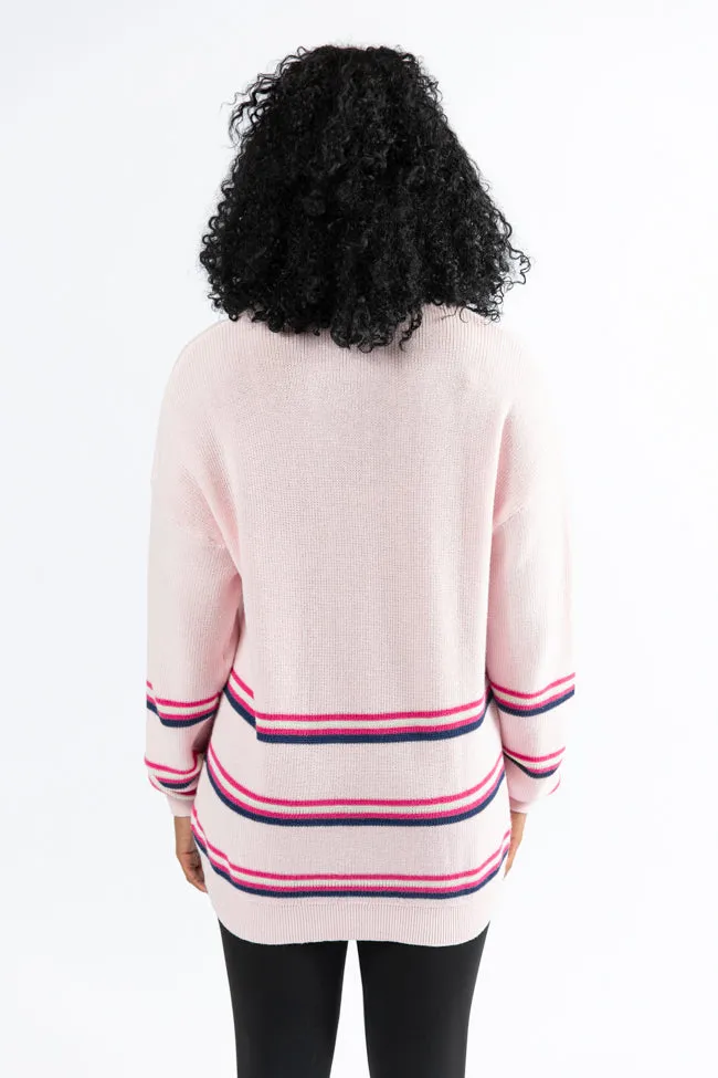 Seeing Stripes Pink and Purple Striped Sweater SALE