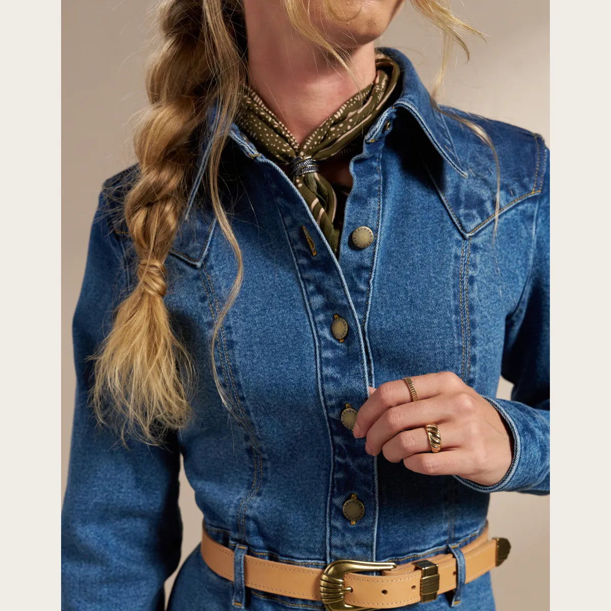 Women's L/S Denim Dress