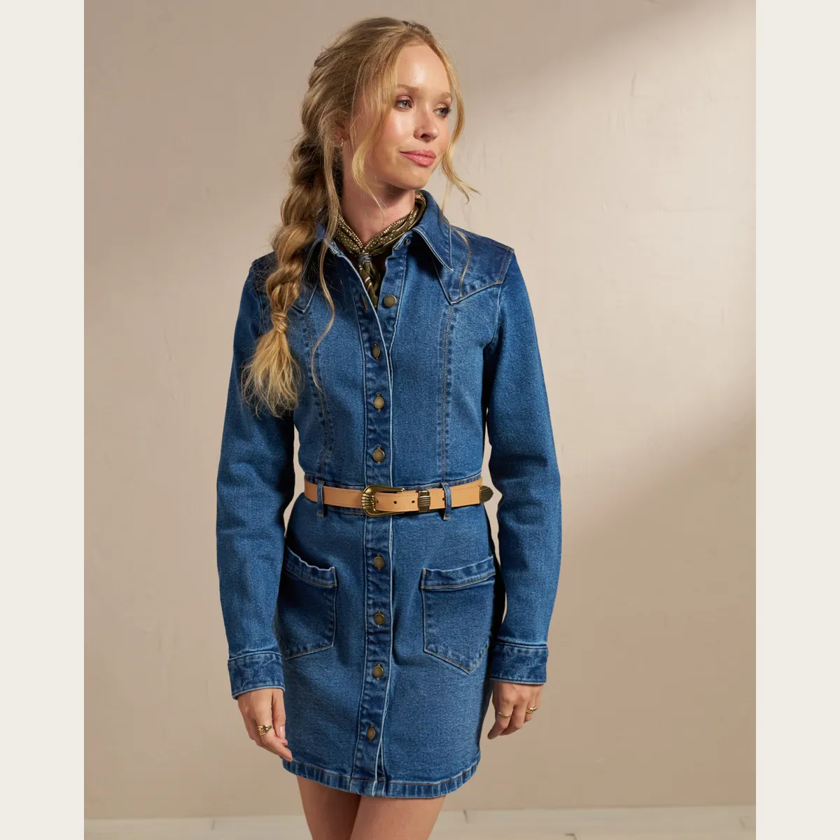 Women's L/S Denim Dress
